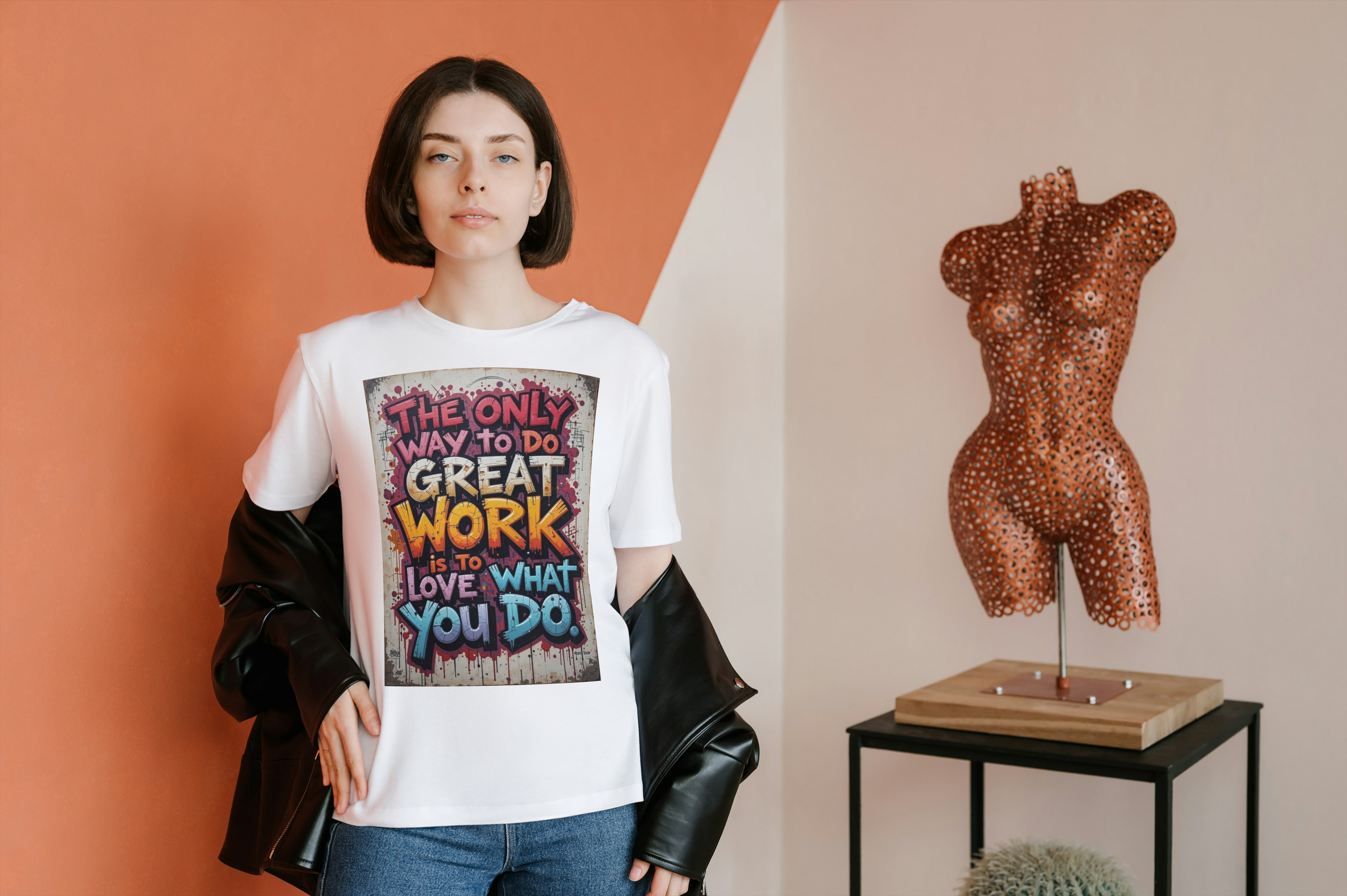 Streetbeat “Love What You Do” Oversized T-Shirt |  100% Cotton Streetwear | Unisex Motivational Tee